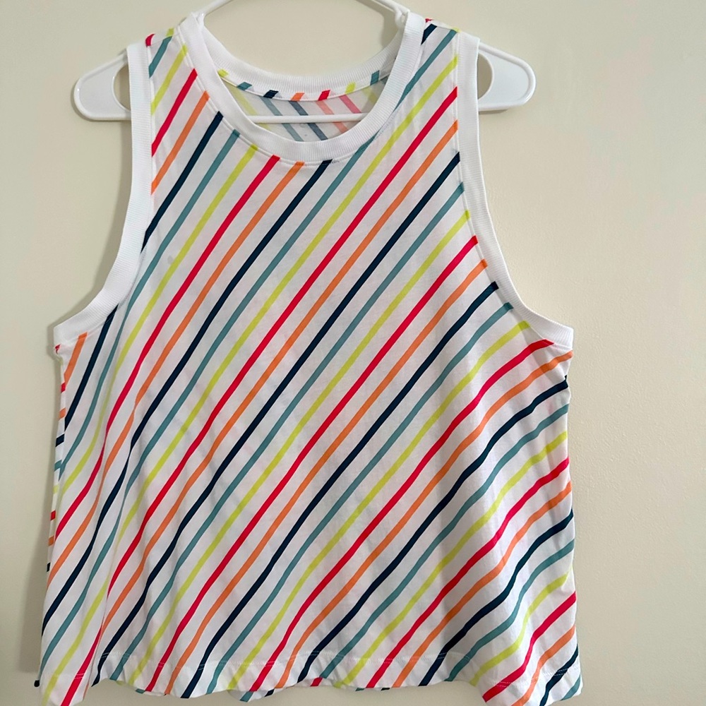 Lou & grey striped relaxed softslub tank tops.